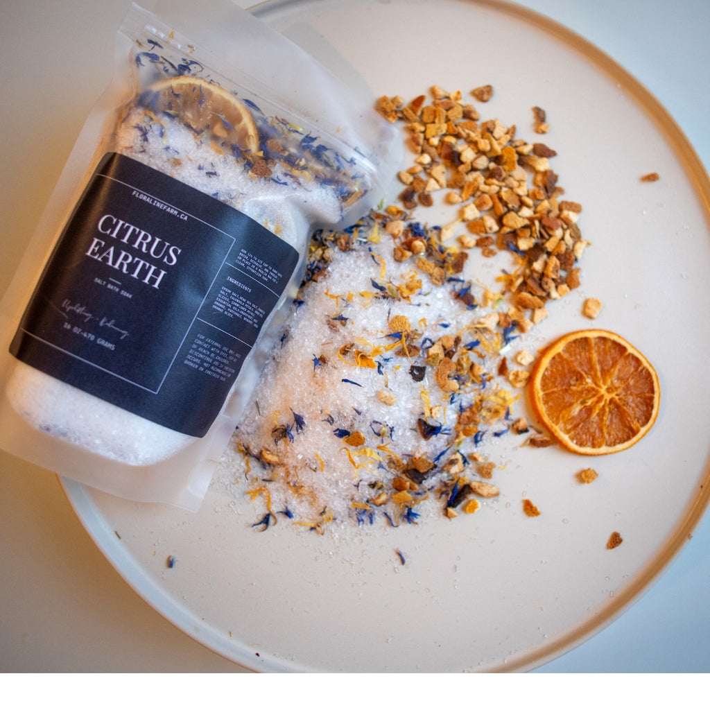 Coffret trio de bain botanique avec sac en mousseline réutilisable