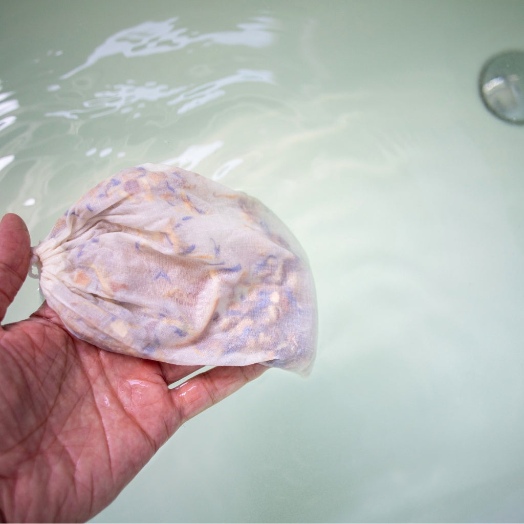 Botanical Bath Soak Trio Bundle with Reusable Muslin Bag