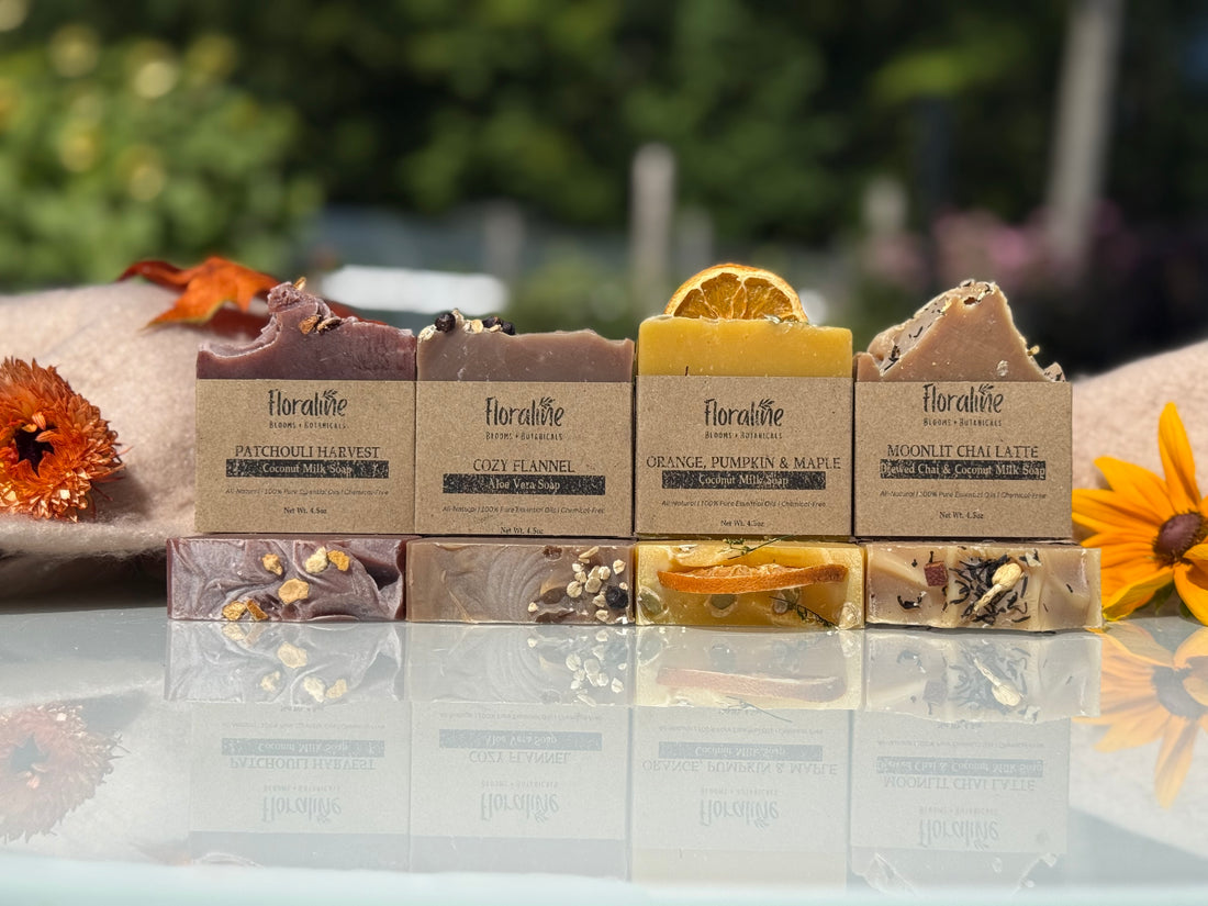 Fall 4 Soaps Bundle + Free Mystery Soap — Inspired by the Magic of Autumn