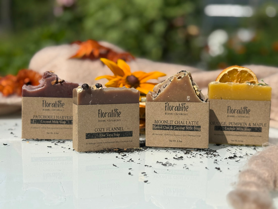 Fall 4 Soaps Bundle + Free Mystery Soap — Inspired by the Magic of Autumn